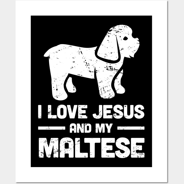 Maltese - Funny Jesus Christian Dog Wall Art by MeatMan